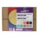 Pebeo Fantasy Moon Set 10x 45 ml & Accessories Hammer Effect Pearlescent Craft Paint Set 758441